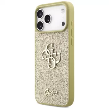 Guess puzdro Fixed Glitter Big 4G pre iPhone 17 Pro Max zlatá
