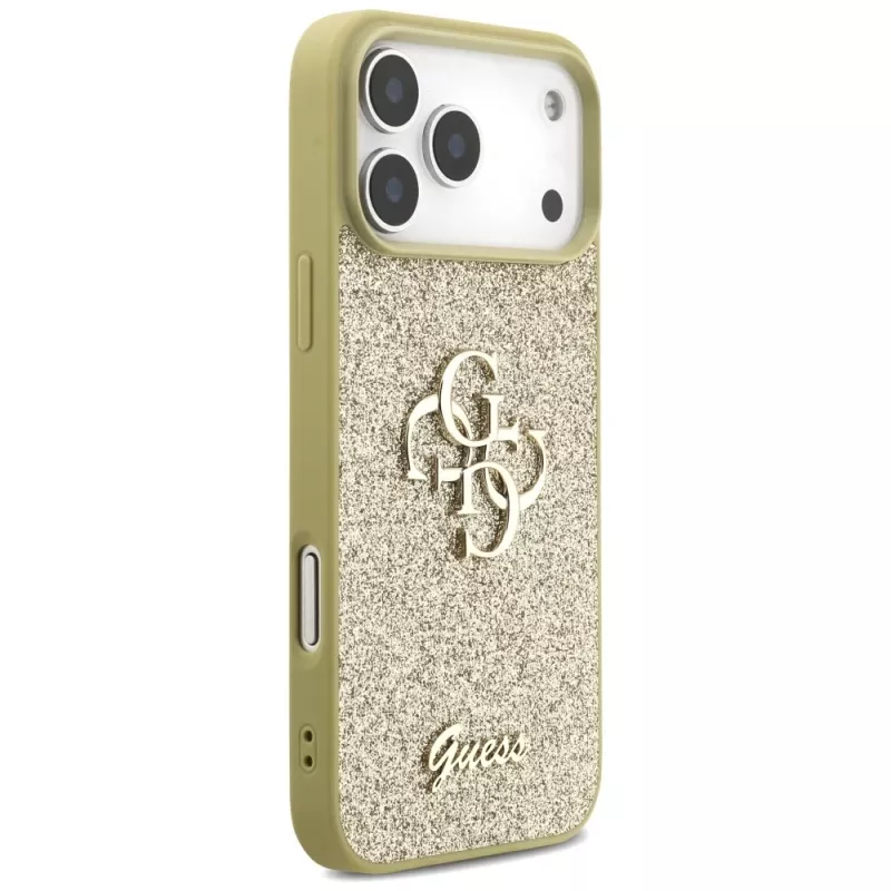 Guess puzdro Fixed Glitter Big 4G pre iPhone 17 Pro Max zlatá