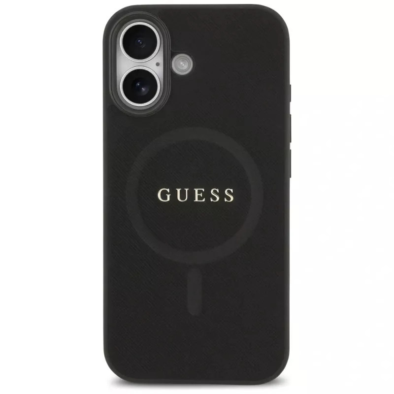 Guess puzdro Saffiano Classic Logo MagSafe pre iPhone 17 čierna