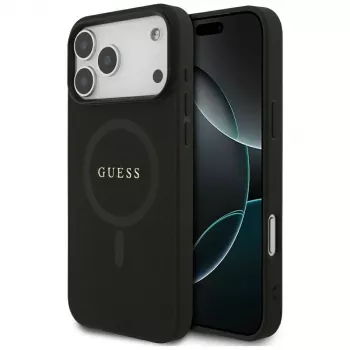 Guess puzdro Saffiano Classic Logo MagSafe pre iPhone 17 Pro Max čierna