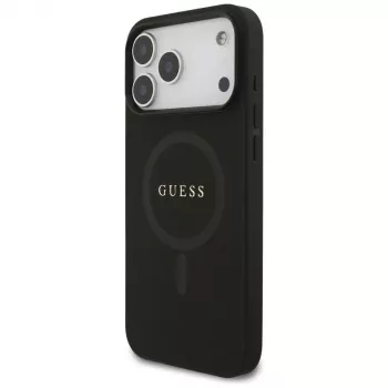 Guess puzdro Saffiano Classic Logo MagSafe pre iPhone 17 Pro Max čierna