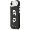 KARL LAGERFELD FW Grained Karl & Choupette Heads Pins & Logo puzdro pre iPhone Air čierna