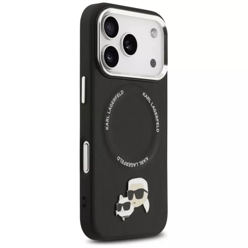 KARL LAGERFELD Karl & Choupette Pins MagSafe puzdro pre Apple iPhone 17 Pro čierna