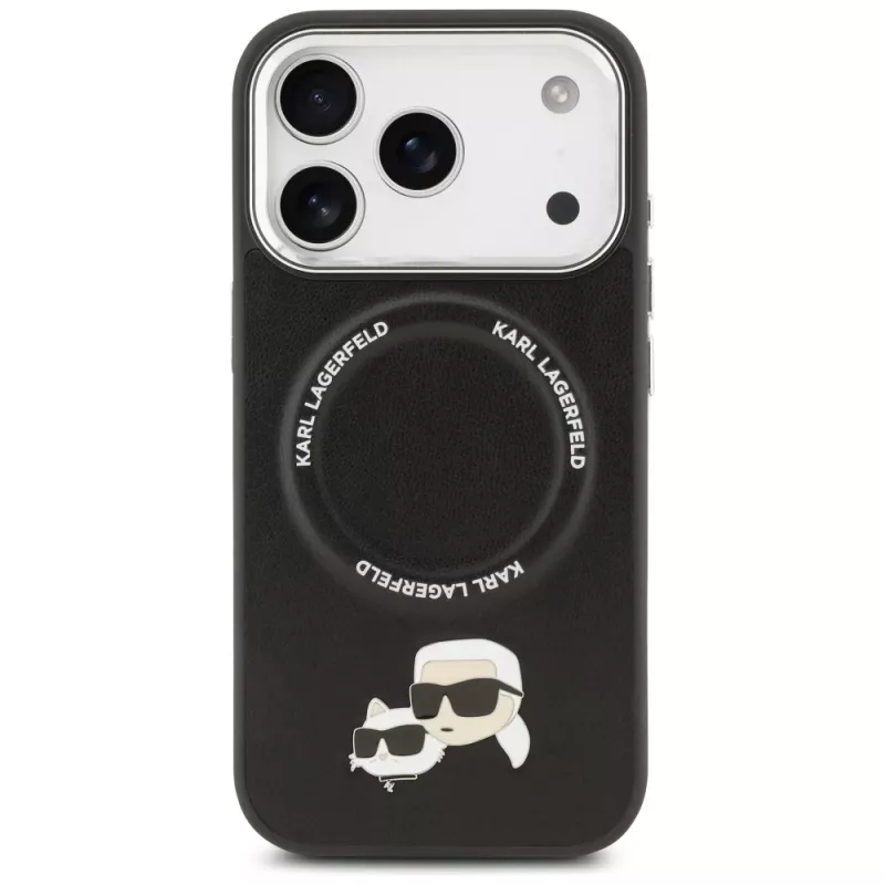 KARL LAGERFELD Karl & Choupette Pins MagSafe puzdro pre Apple iPhone 17 Pro čierna