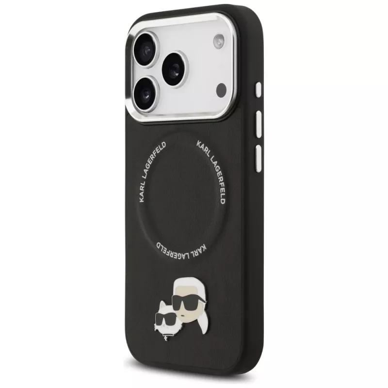 KARL LAGERFELD Karl & Choupette Pins MagSafe puzdro pre Apple iPhone 17 Pro čierna