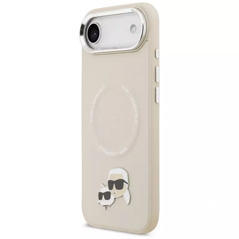 KARL LAGERFELD Karl & Choupette Pins puzdro MagSafe pre Apple iPhone Air - béžové
