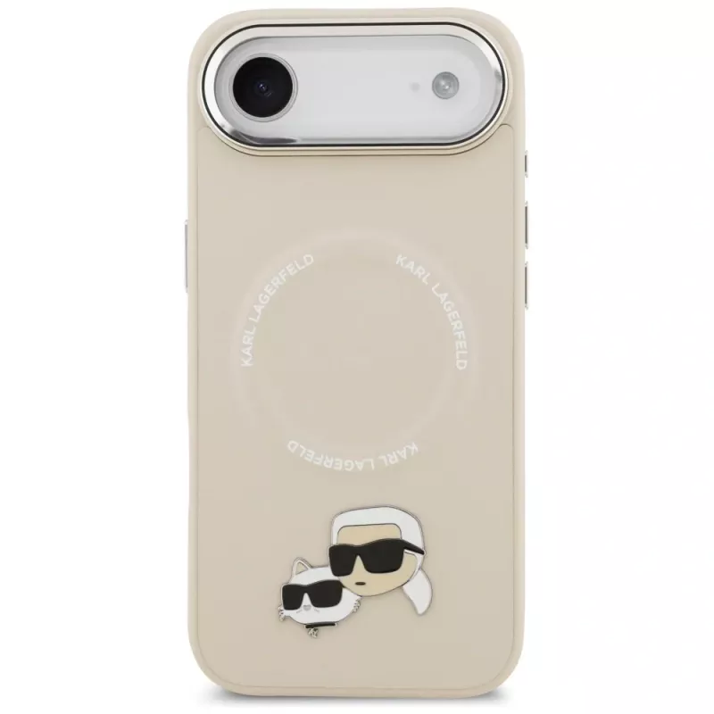 KARL LAGERFELD Karl & Choupette Pins puzdro MagSafe pre Apple iPhone Air - béžové