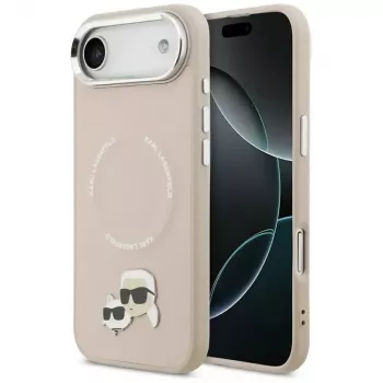 KARL LAGERFELD Karl & Choupette Pins MagSafe puzdro pre iPhone Air ružová