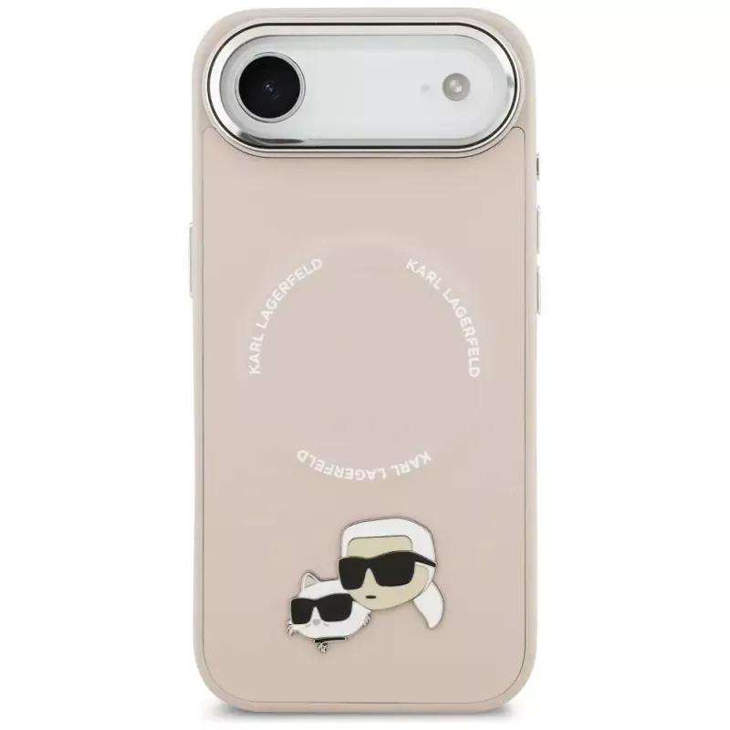 KARL LAGERFELD Karl & Choupette Pins MagSafe puzdro pre iPhone Air ružová