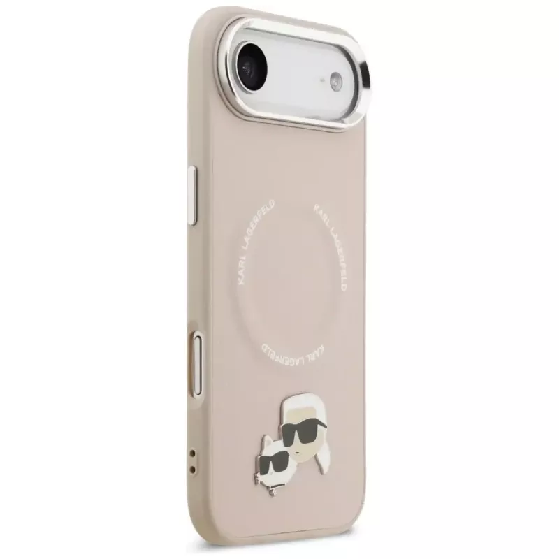 KARL LAGERFELD Karl & Choupette Pins MagSafe puzdro pre iPhone Air ružová