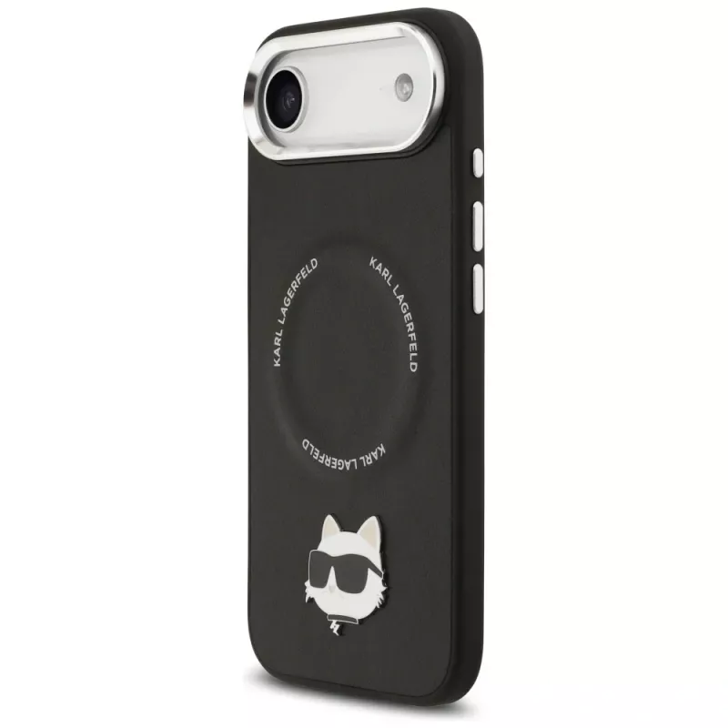 KARL LAGERFELD Choupette Pin puzdro MagSafe pre Apple iPhone Air, čierne