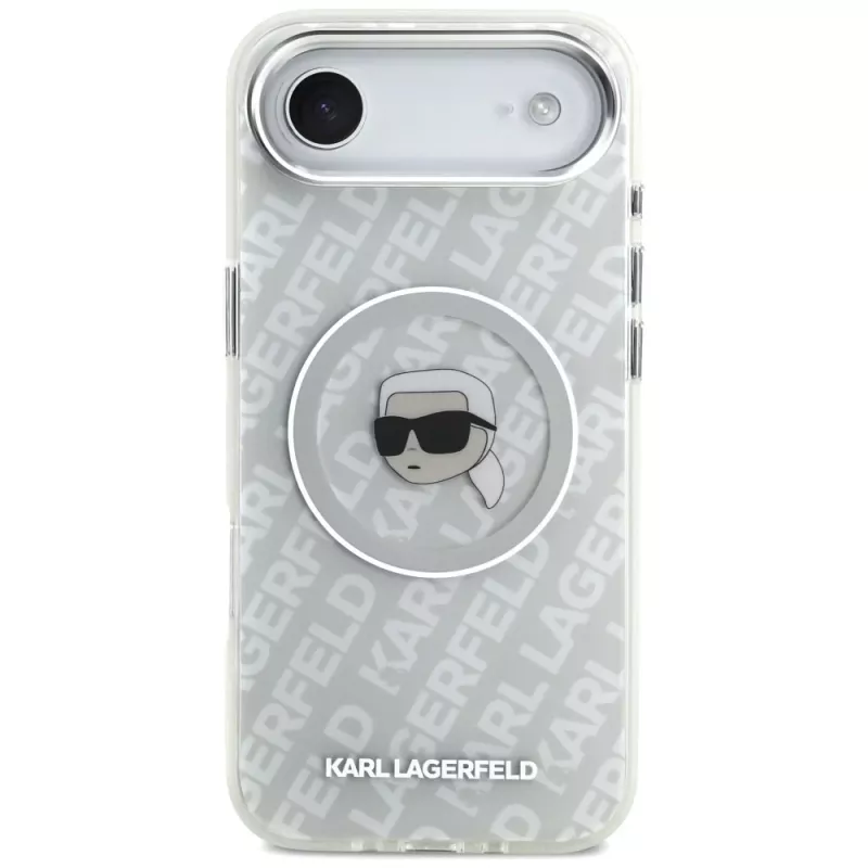 KARL LAGERFELD IML Karl Head Logo puzdro MagSafe pre iPhone Air - sivé