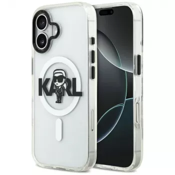 KARL LAGERFELD IML Karl Sketch Logo MagSafe puzdro pre Apple iPhone 17 transparentná
