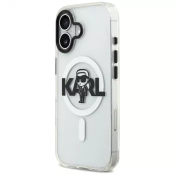 KARL LAGERFELD IML Karl Sketch Logo MagSafe puzdro pre Apple iPhone 17 transparentná