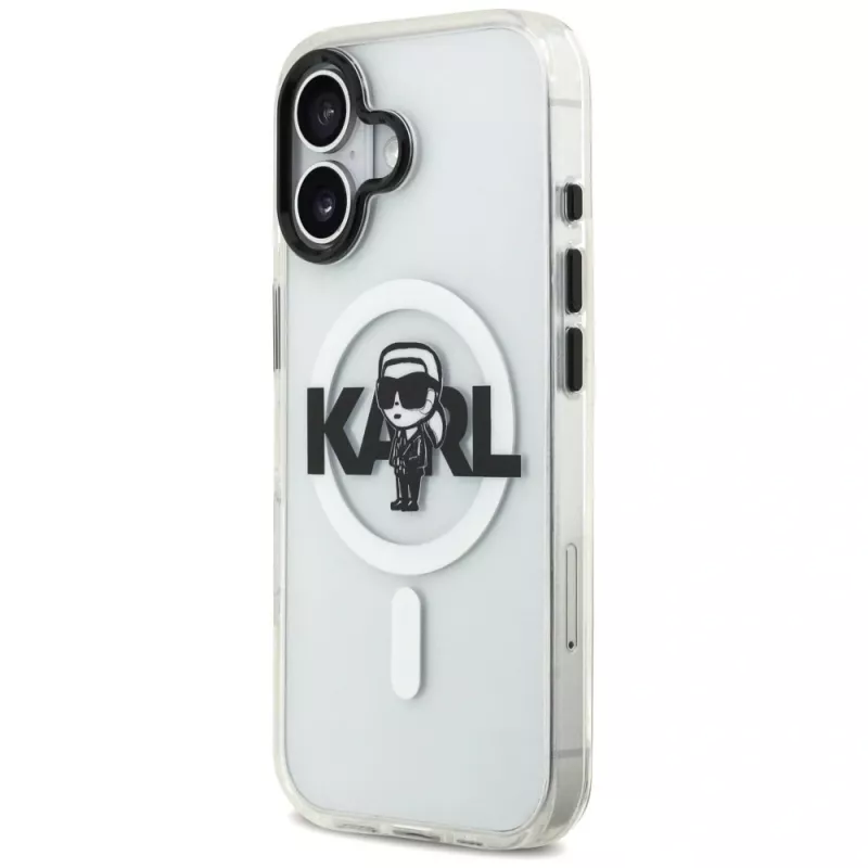 KARL LAGERFELD IML Karl Sketch Logo MagSafe puzdro pre Apple iPhone 17 transparentná