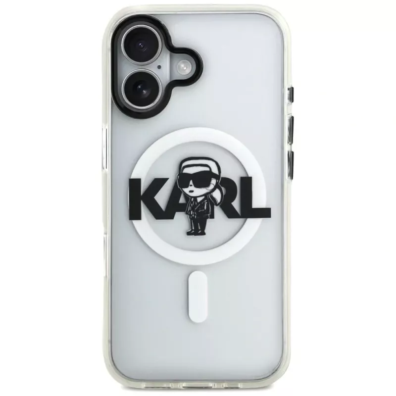 KARL LAGERFELD IML Karl Sketch Logo MagSafe puzdro pre Apple iPhone 17 transparentná