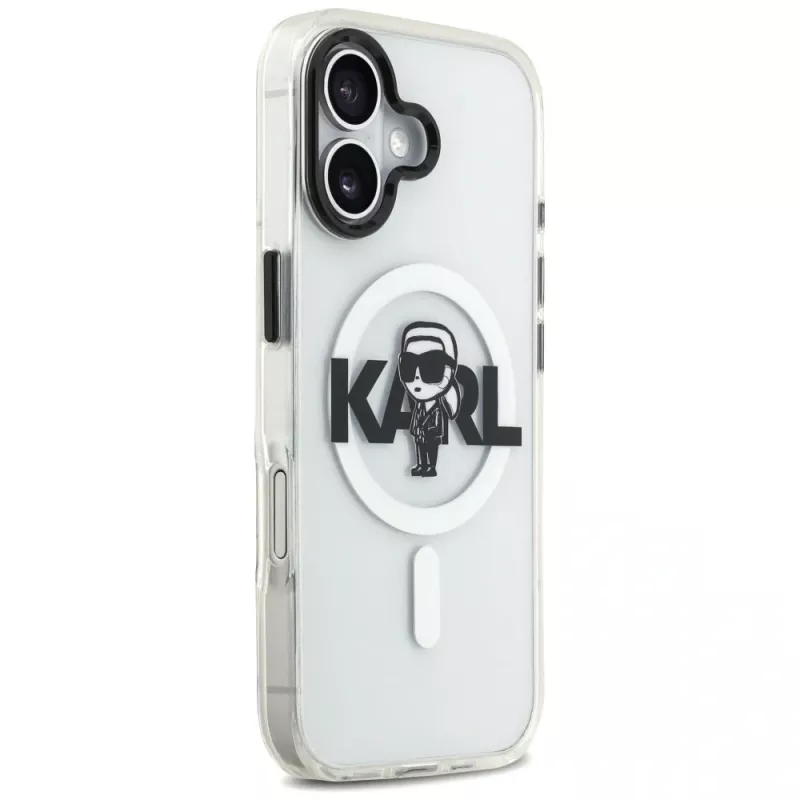 KARL LAGERFELD IML Karl Sketch Logo MagSafe puzdro pre Apple iPhone 17 transparentná