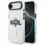Karl Lagerfeld IML Karl Sketch Logo MagSafe puzdro pre iPhone Air transparentná