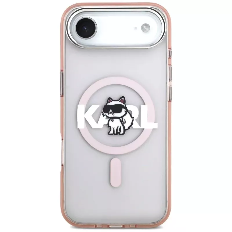 Karl Lagerfeld IML Choupette Sketch Logo MagSafe puzdro pre iPhone Air ružová