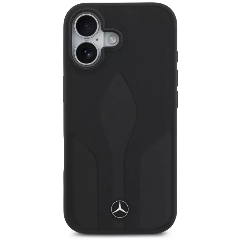 Mercedes kožené puzdro Leather The Move MagSafe pre iPhone 17 čierne