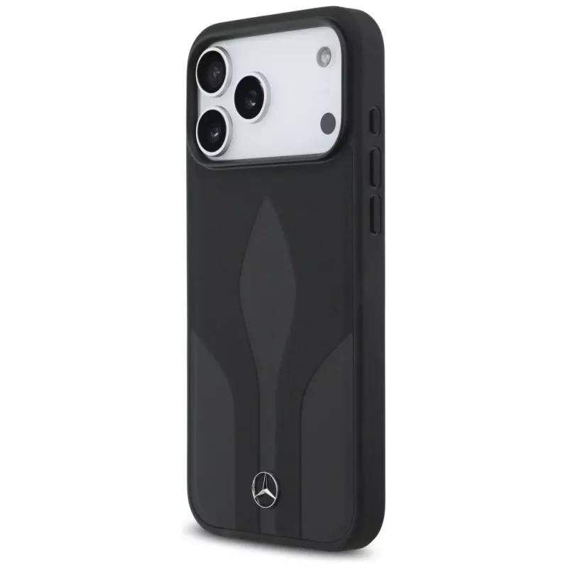Mercedes kožené puzdro Leather The Move MagSafe pre iPhone 17 Pro Max čierne