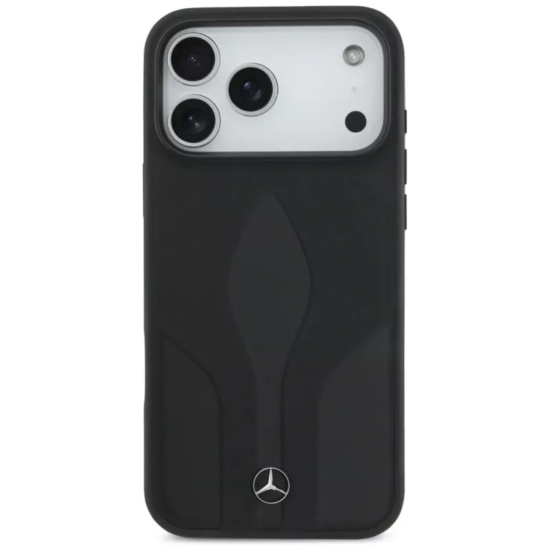 Mercedes kožené puzdro Leather The Move MagSafe pre iPhone 17 Pro Max čierne