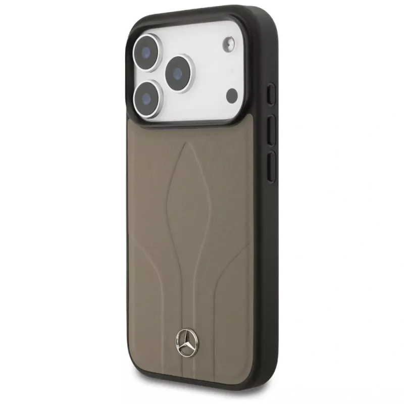Mercedes The Move kožené puzdro MagSafe pre iPhone 17 Pro taupe
