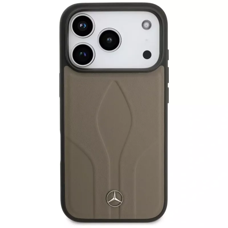 Mercedes The Move kožené puzdro MagSafe pre iPhone 17 Pro taupe