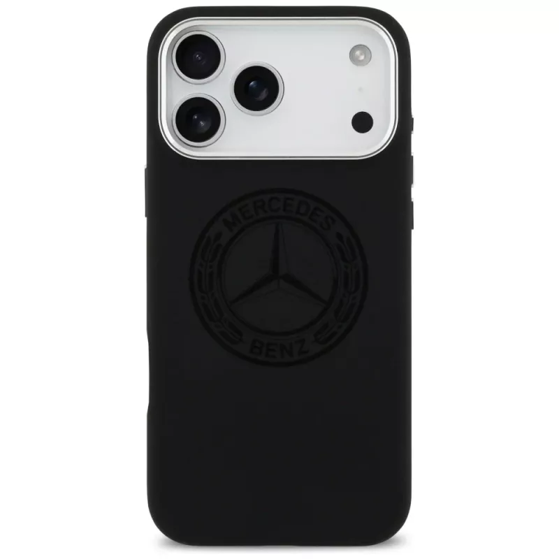 Mercedes Vintage Logo silikónové puzdro MagSafe pre iPhone 17 Pro Max čierne