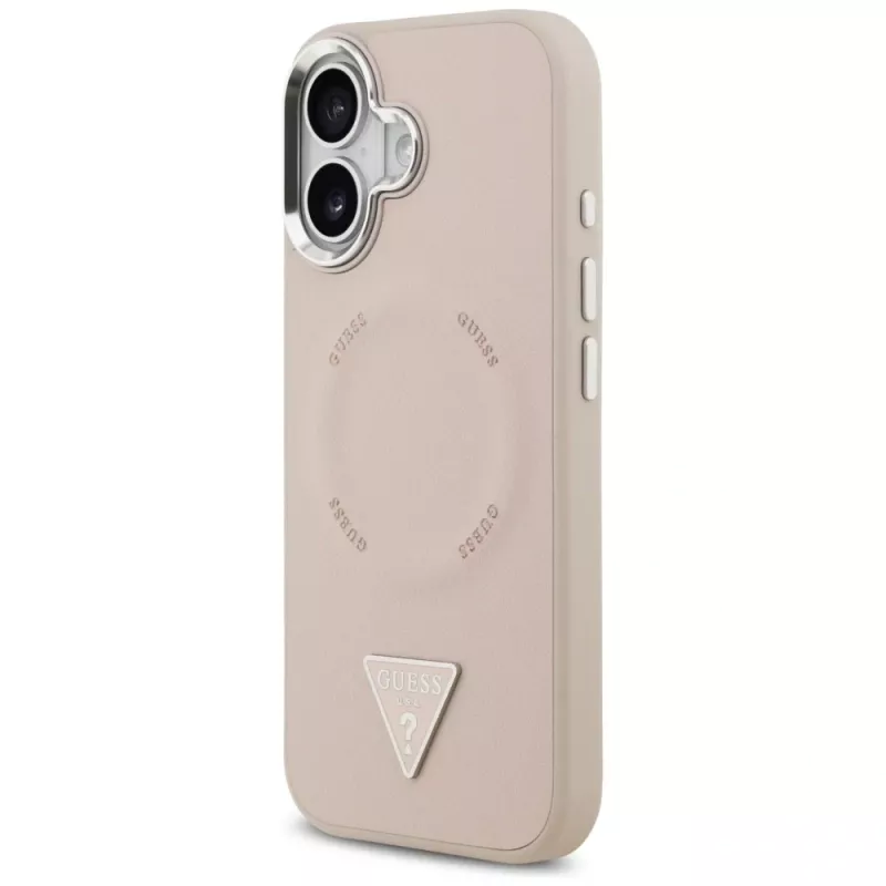Guess puzdro Triangle Logo MagSafe pre iPhone 17 (ružové)