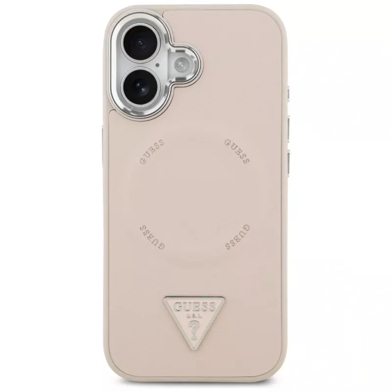 Guess puzdro Triangle Logo MagSafe pre iPhone 17 (ružové)