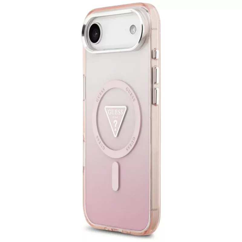 Guess puzdro IML Gradient Triangle Logo MagSafe pre iPhone Air ružové