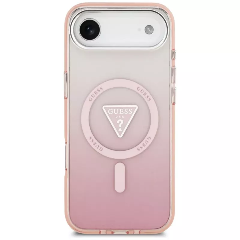 Guess puzdro IML Gradient Triangle Logo MagSafe pre iPhone Air ružové