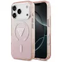 Guess puzdro IML Gradient Triangle Logo MagSafe pre Apple iPhone 17 Pro, ružové