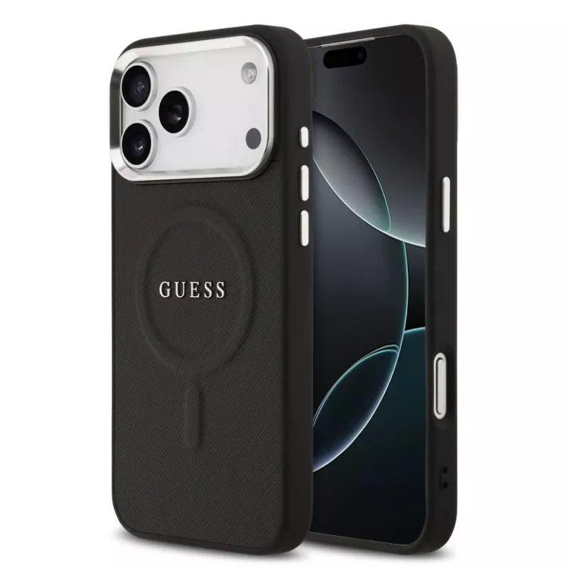 Guess puzdro Classic Logo MagSafe pre iPhone 17 Pro Max čierne