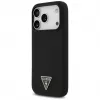 Guess silikónové puzdro Triangle Logo MagSafe pre iPhone 17 Pro Max (čierne)