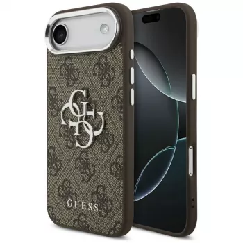 Guess GUHCP17MP4G4SMCW 4G Big 4G Classic Logo puzdro pre iPhone Air – hnedá / strieborná