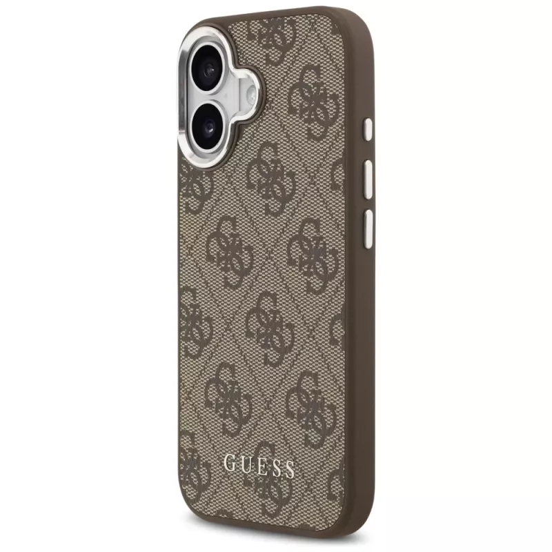 Guess 4G Classic Logo MagSafe puzdro pre iPhone 17, hnedá