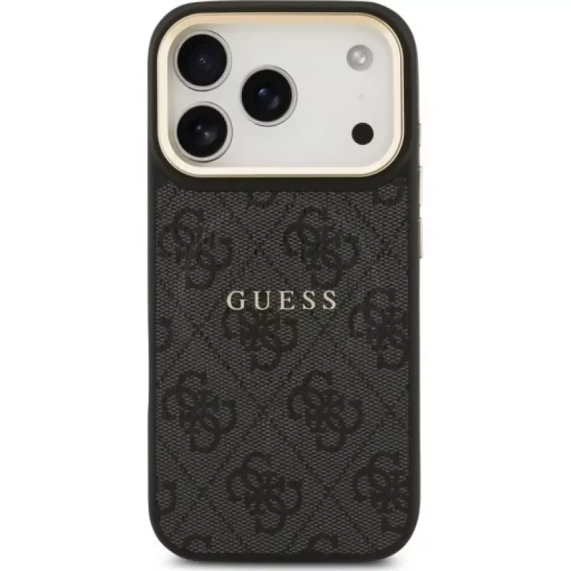 Guess 4G PU Classic Logo MagSafe zadné puzdro pre Apple iPhone 17 Pro čierna
