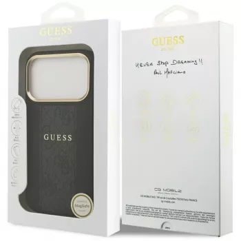 Guess 4G Stripe MagSafe puzdro pre iPhone 17 Pro Max čierna