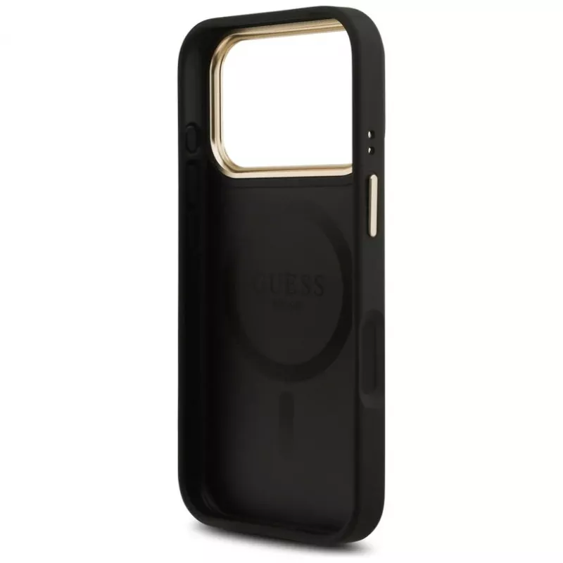 Guess 4G Stripe MagSafe puzdro pre iPhone 17 Pro Max čierna