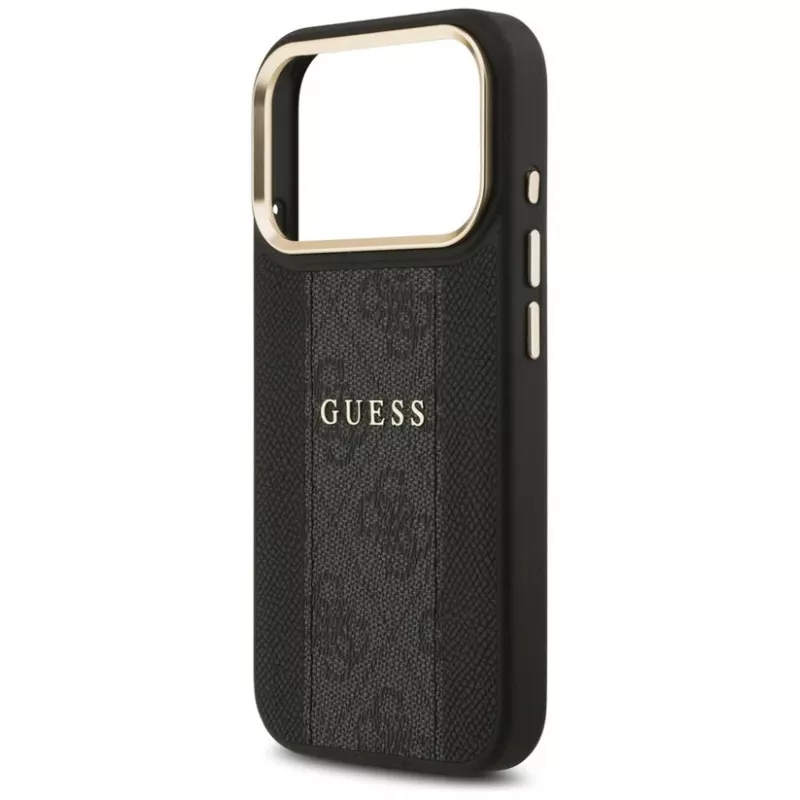 Guess 4G Stripe MagSafe puzdro pre iPhone 17 Pro Max čierna
