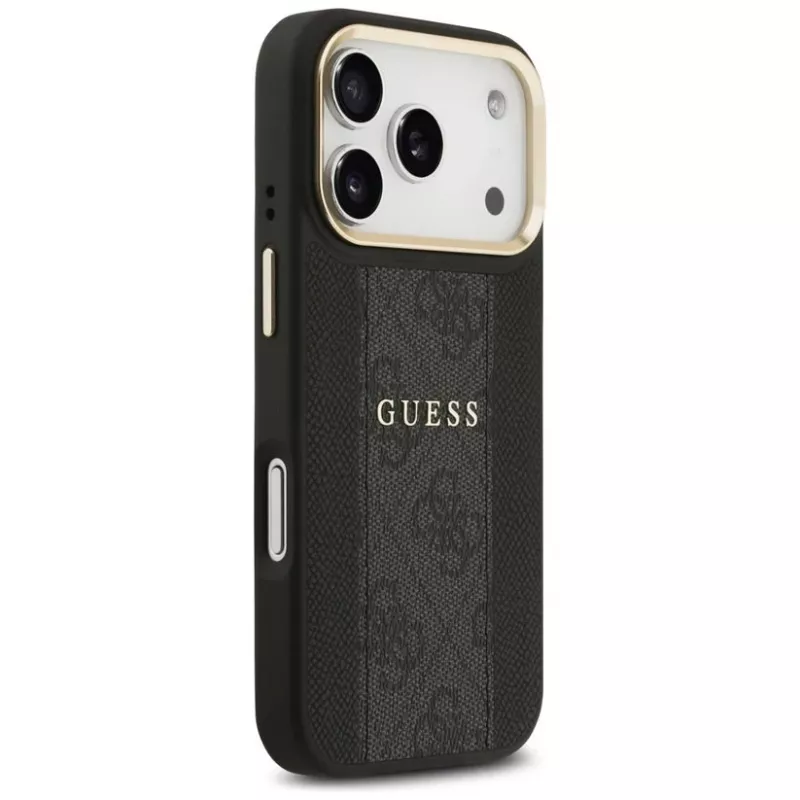 Guess 4G Stripe MagSafe puzdro pre iPhone 17 Pro Max čierna