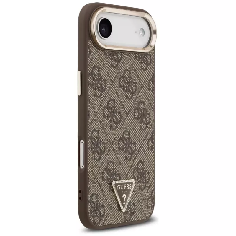 Guess 4G Triangle Logo MagSafe puzdro pre iPhone Air, hnedá/zlatá