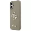 Guess Silicone Big 4G Script puzdro na telefón pre iPhone 17 - hnedá