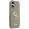Guess Silicone Big 4G Script puzdro na telefón pre iPhone 17 - hnedá