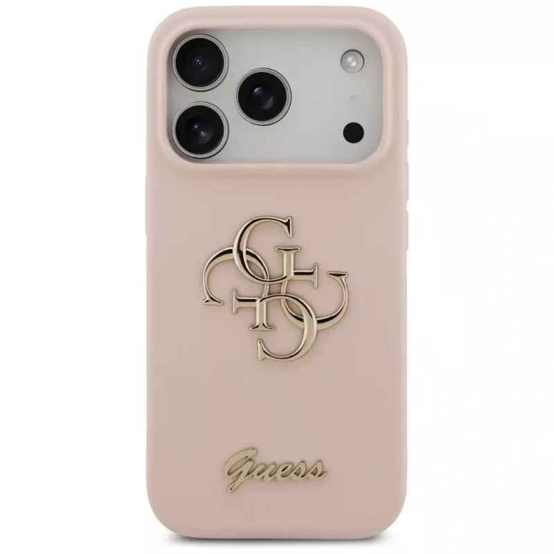 Guess Silicone Big 4G Script zadný kryt pre Apple iPhone 17 Pro - ružová
