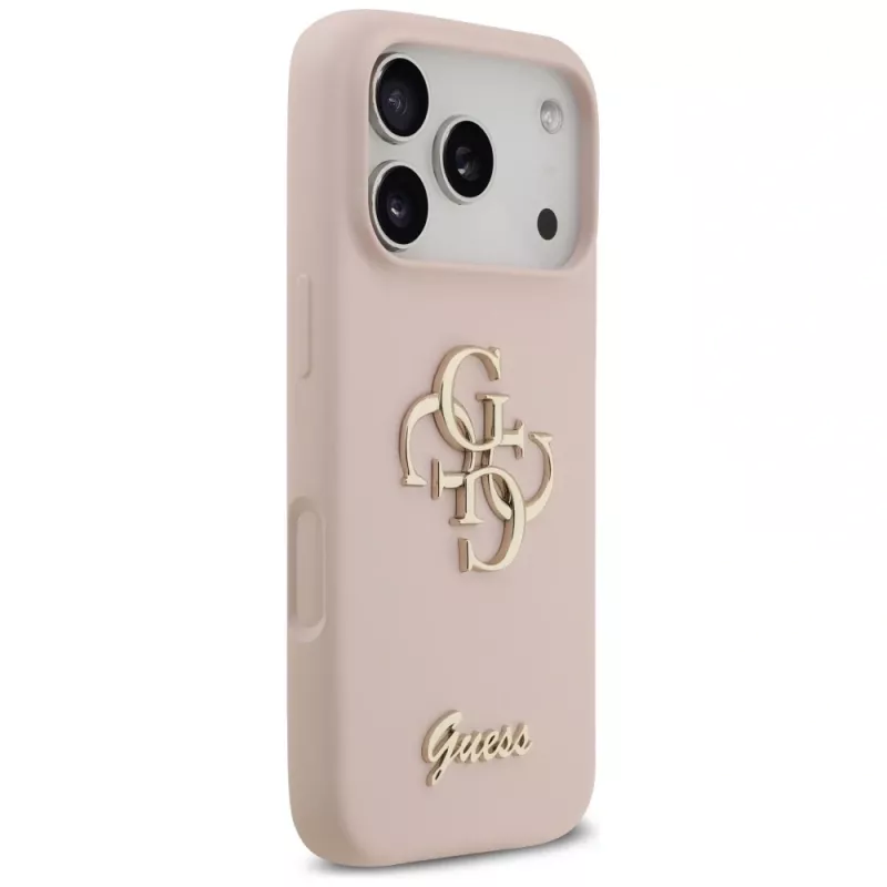 Guess Silicone Big 4G Script zadný kryt pre Apple iPhone 17 Pro - ružová