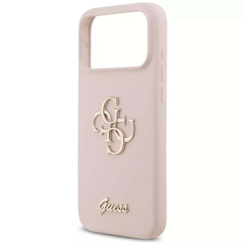 Guess Silicone Big 4G Script puzdro pre Apple iPhone 17 Pro Max - ružová