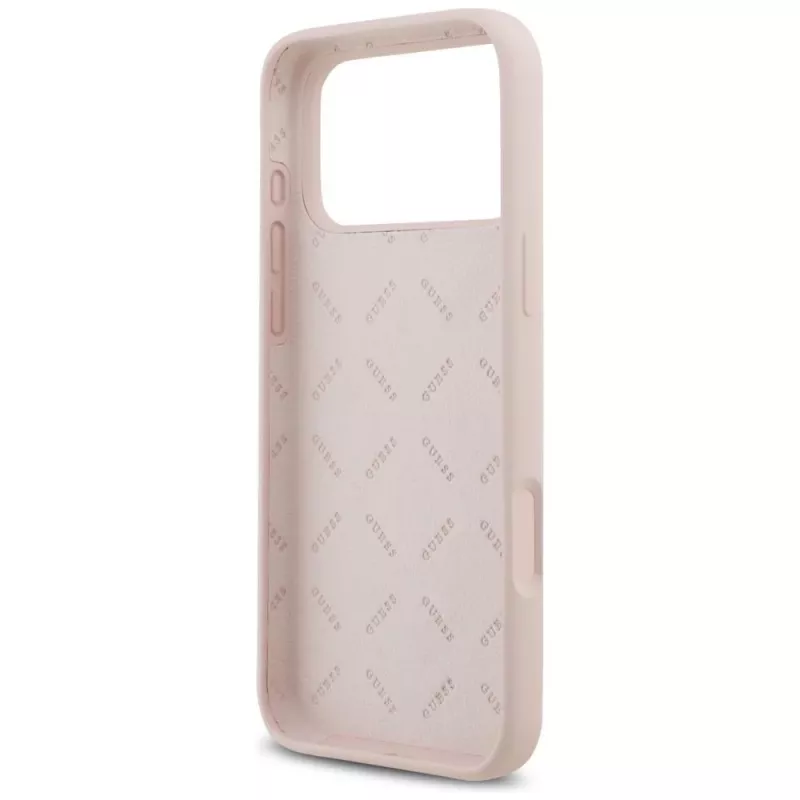 Guess Silicone Big 4G Script puzdro pre Apple iPhone 17 Pro Max - ružová